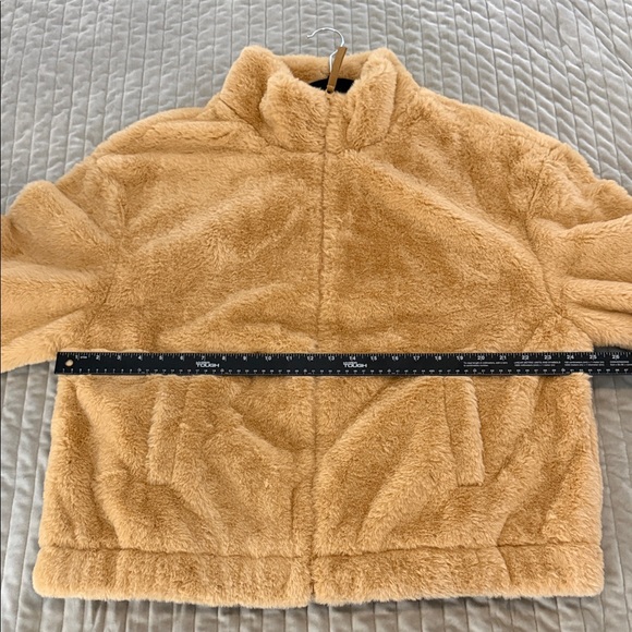 UGG Women’s Teddy Fleece Zip Jacket Beige Sherpa Cozy Winter Coat - Size XL - Picture 7 of 9